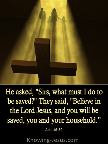 Acts 16:30 What Must I Do To Be Saved (black)